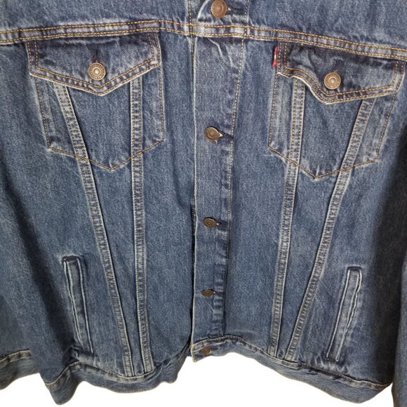 Levi's Mens 3XL Blue Long Sleeves Button Front Den - Picture 4 of 10